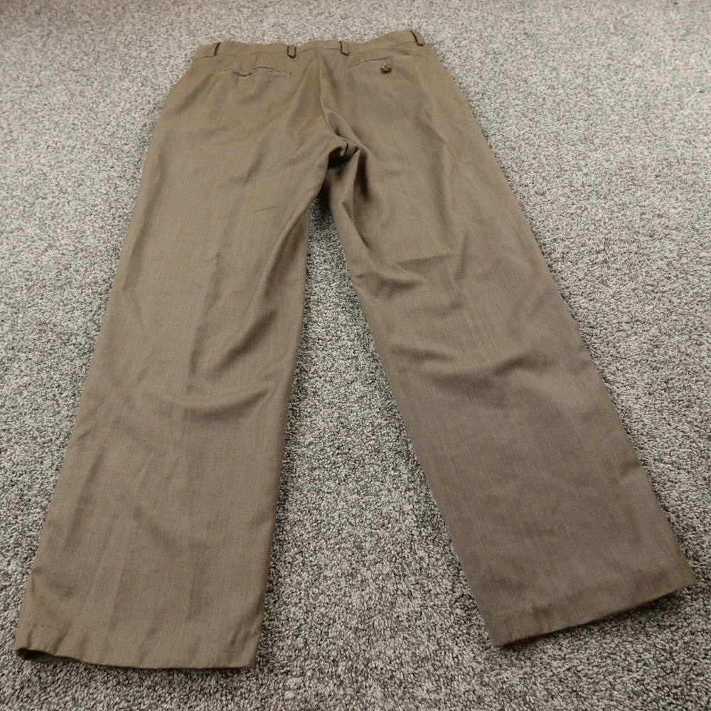 Banana Republic Pants Mens 35X32 Brown Wool Chino Dress Trouser Slacks Flat Work